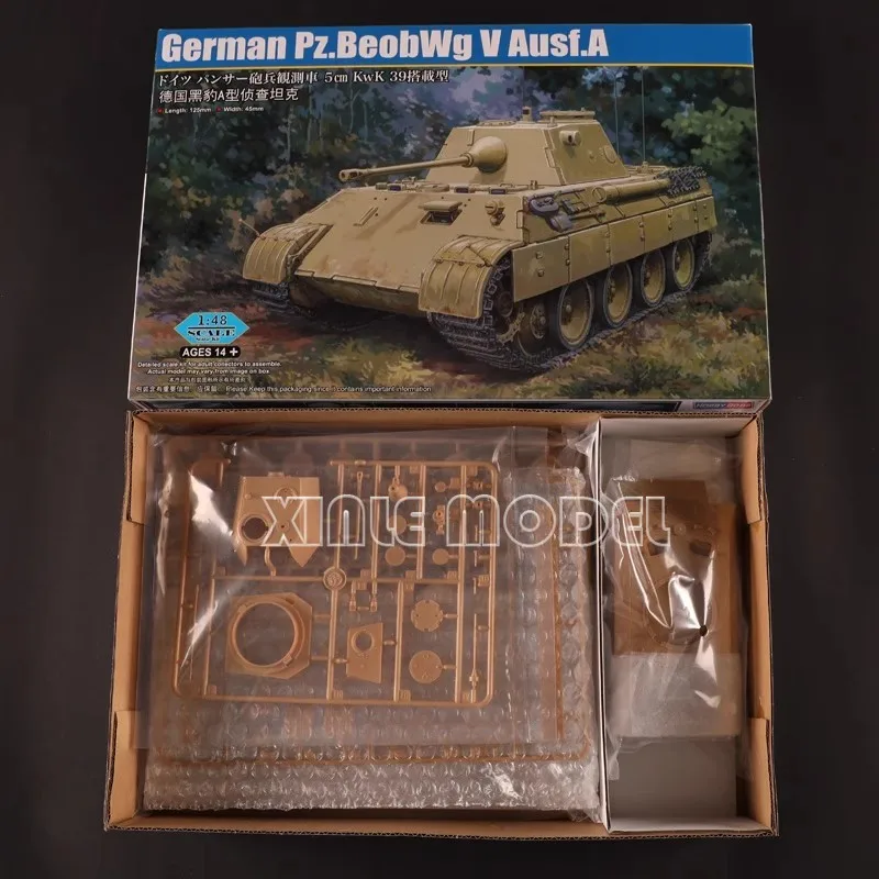 Trumpeter Kit de modelo de tanque ensamblado de plástico 84831 Pantera alemana A Tanque de reconocimiento 1/48