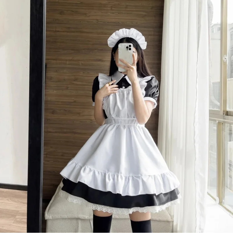 Uniforme de juego de rol de sirvienta de café Sexy, ropa Kawaii para Lola Girl, talla grande, Cosplay de sirvienta, disfraces de animales exteriores, S-5XL