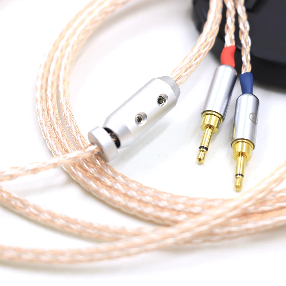 Haldane 2x2.5mm16Cores UPOCC Single Crystal Copper Silver Mixed Headphone Upgrade Cable for HE1000 HE400S HE560 Oppo PM-1 PM-2