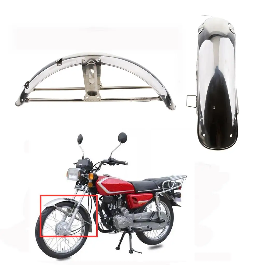 Guardabarros delantero de acero inoxidable para motocicleta Honda CG125