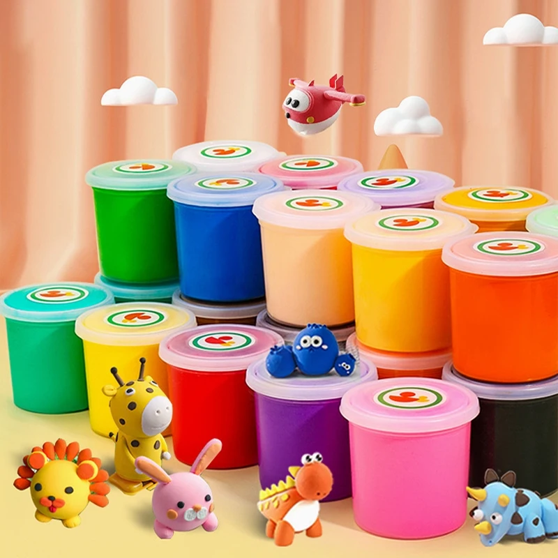 Nuovo 60g 24 colori scatola di argilla ultraleggera giocattoli educativi fatti a mano fai da te per bambini regali giocattolo di plastilina colorata sicura e non tossico