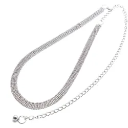 Rhinestone Trims Belt Crystal Chain Embellishment Wedding Sash Belts Women's Stylish Waist Chain Belt for Dress