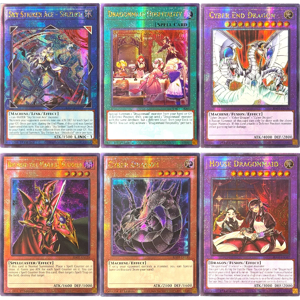 

Yu-Gi-Oh Proxy Cards-QCScR Редкая Коллекционная игрушка Подарки Разрыв волшебного воина Sky Striker Ace - Дом Shizuku Dragonmaid TCG