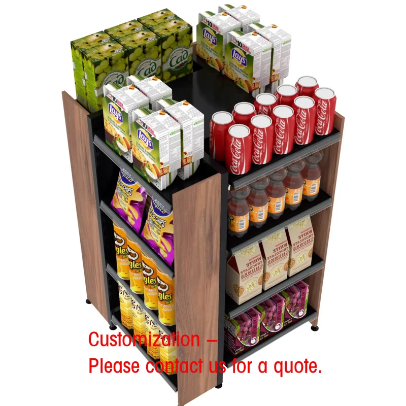 custom.2D 3D Supermarket/Convenience Interior Layout Display Design Service Double-Sided Metallic Heavy Duty Freestan