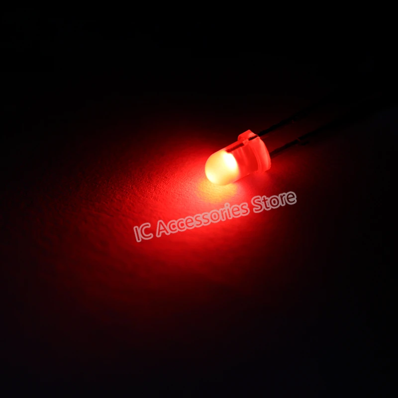 50pcs 3MM red emerald green two-color light-emitting diode LED infinite red emerald green fog-like 2 pins bright