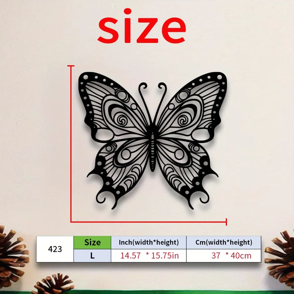 Metal Butterfly Wall Art 15.75 Inch Large Outdoor Aluminum Metal Sculpture for Living Room Bathroom Bedroom Nature Decor