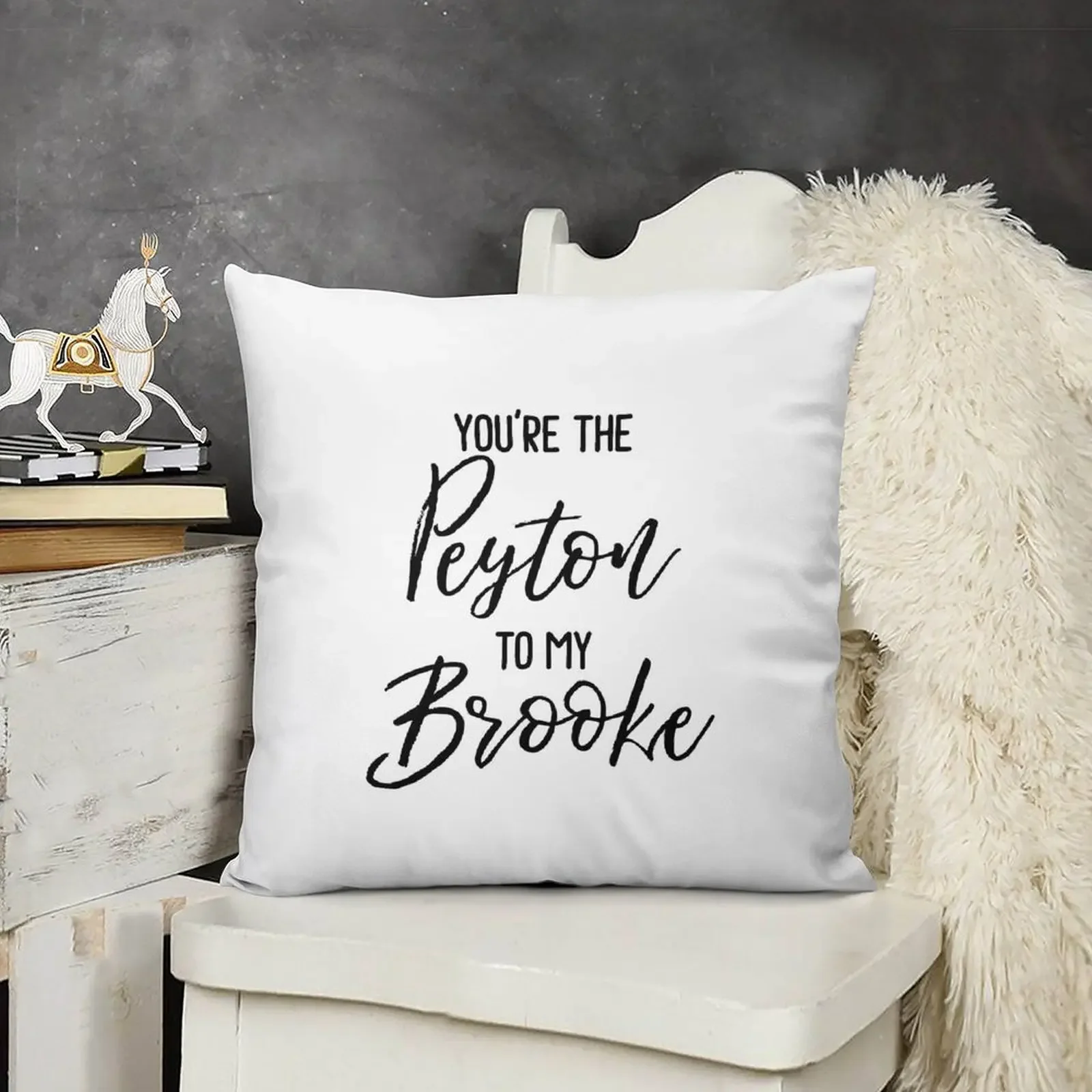

One Tree Hill - You're the Peyton to my Brooke Throw Pillow Christmas Pillows autumn decoration Pillow Decor New year pillow