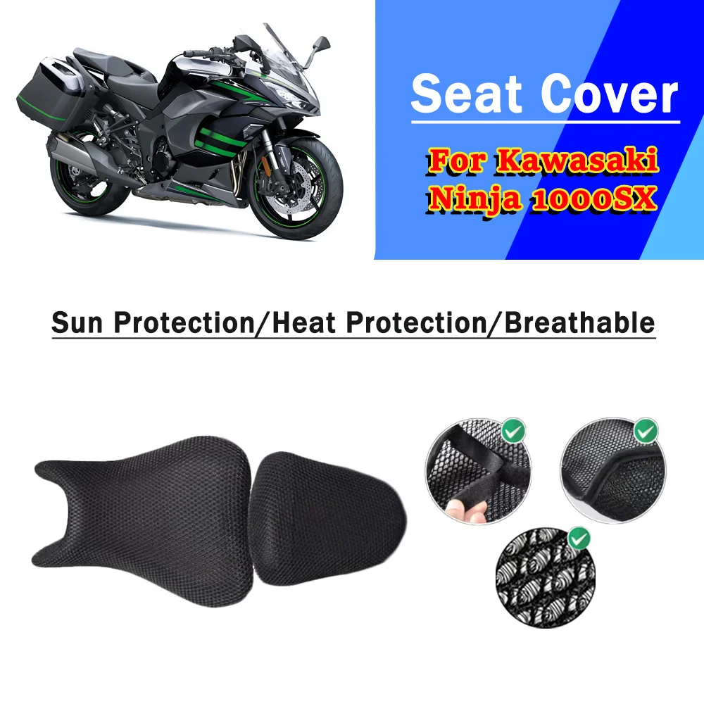 

Для Kawasaki Ninja1000SX Ninja 1000SX 1000 SX сетчатый чехол на сиденье мотоцикла 3D эластичный дышащий термостойкий защитный чехол