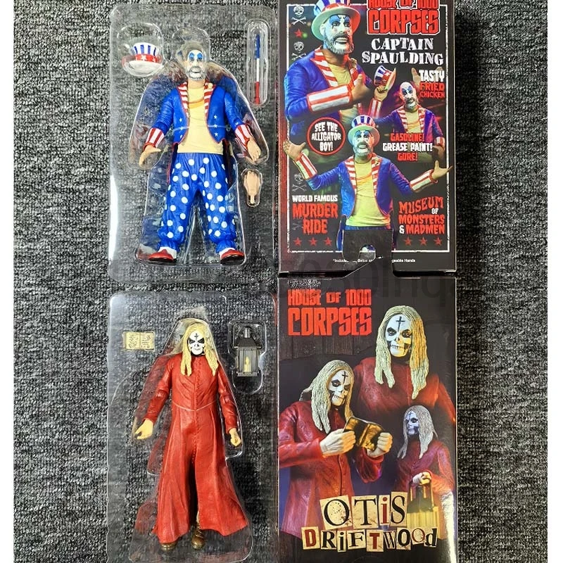 NECA Figure Otis Driftwood Captain Spaulding House Of 1000 Corpses 20th Anniversary Howdy Folkst Action Figure Model Room Decor