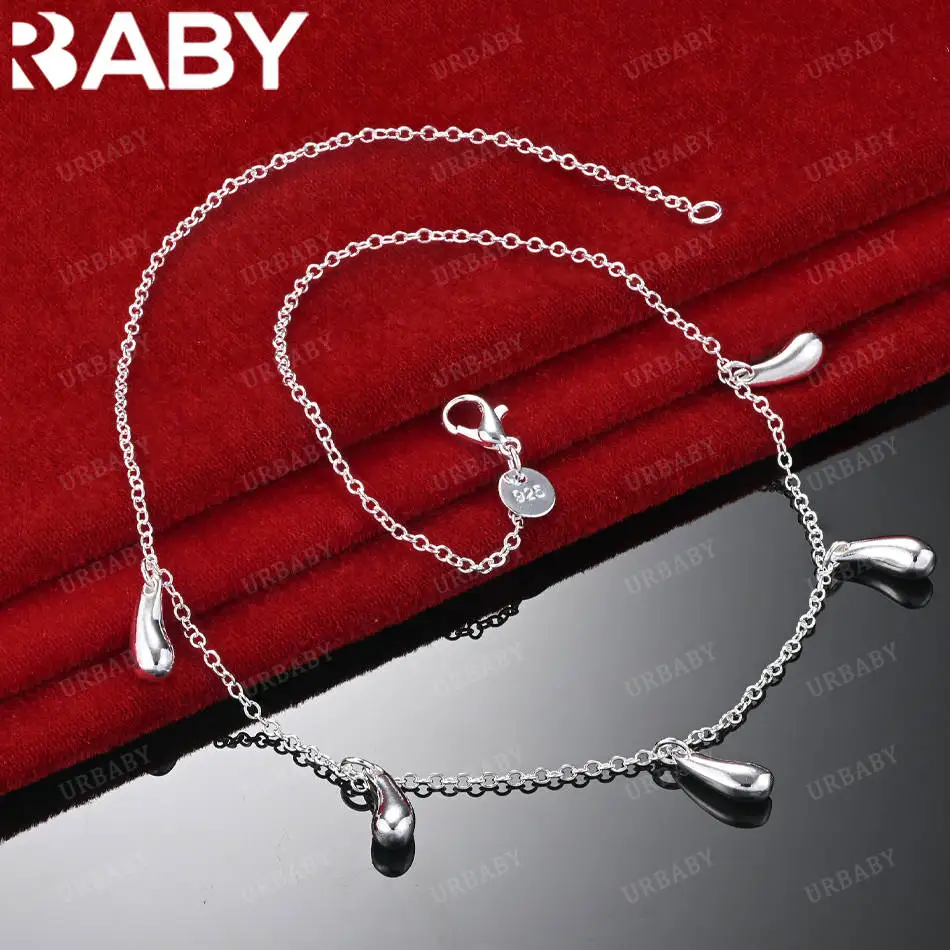 

URBABY 925 Sterling Silver Small Pendants Necklace For Women Creativity Gifts Street All-match Party And Daily Wear