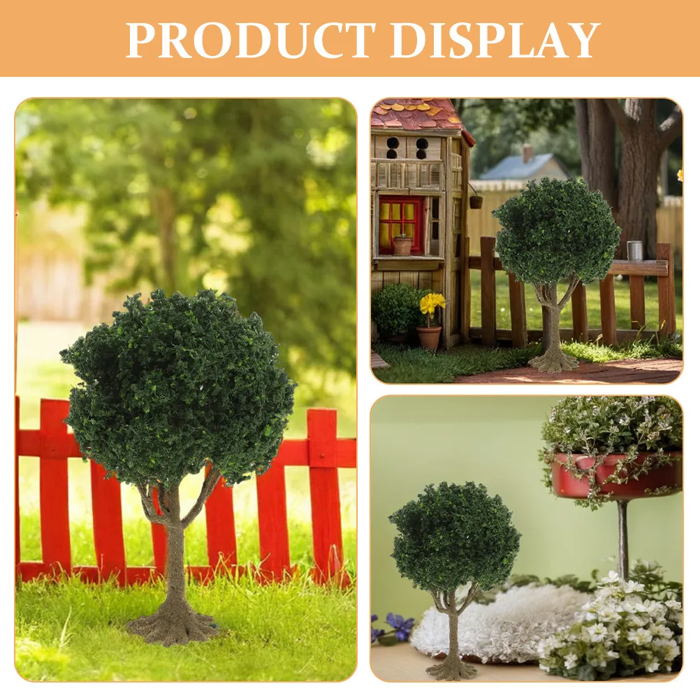 Miniature Landscape Trees 2Pcs Artificial Model Plants for Railway Layout Diorama Scenery Architecture