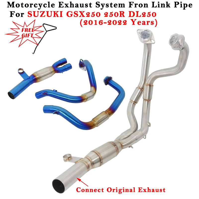 

Motorcycle Exhaust Escape System Modified Muffler Front Link Pipe For SUZUKI GSX250R GSX250 GSX 250 250R DL250 2016 - 2021 2022