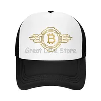 Bitcoin Crypto Currency Traders Gold Coin Baseball Caps Unisex Snapback Hats Outdoor Sun Protection Mesh Cap Summer Golf Hat