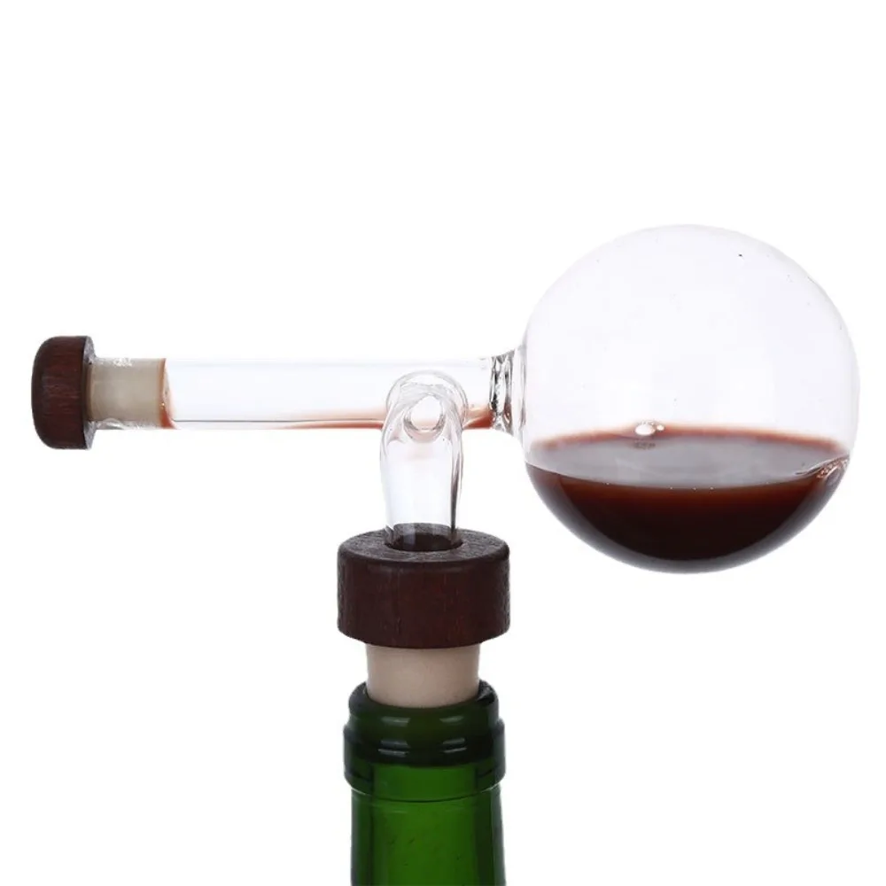 

Household Round/Peach Shaped Quick Wine Decanter Spout Professional Glass Wine Aerator Clear Wine Bottle Pourer Wine Enthusiasts