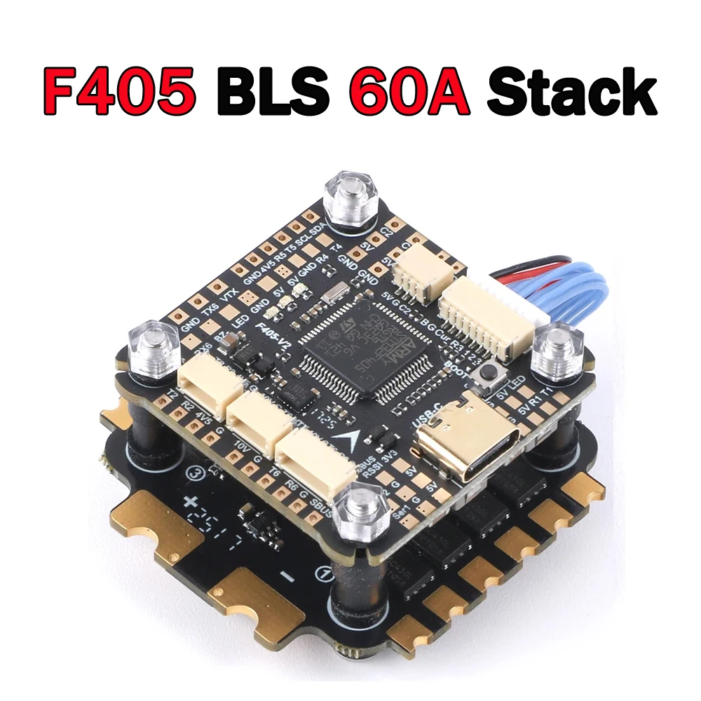 

SoloGood F405 V2 BLS 60A Stack ICM42688P F405 BLS60A 4in1 ESC 30,5X30,5 мм 3-6S для FPV дронов
