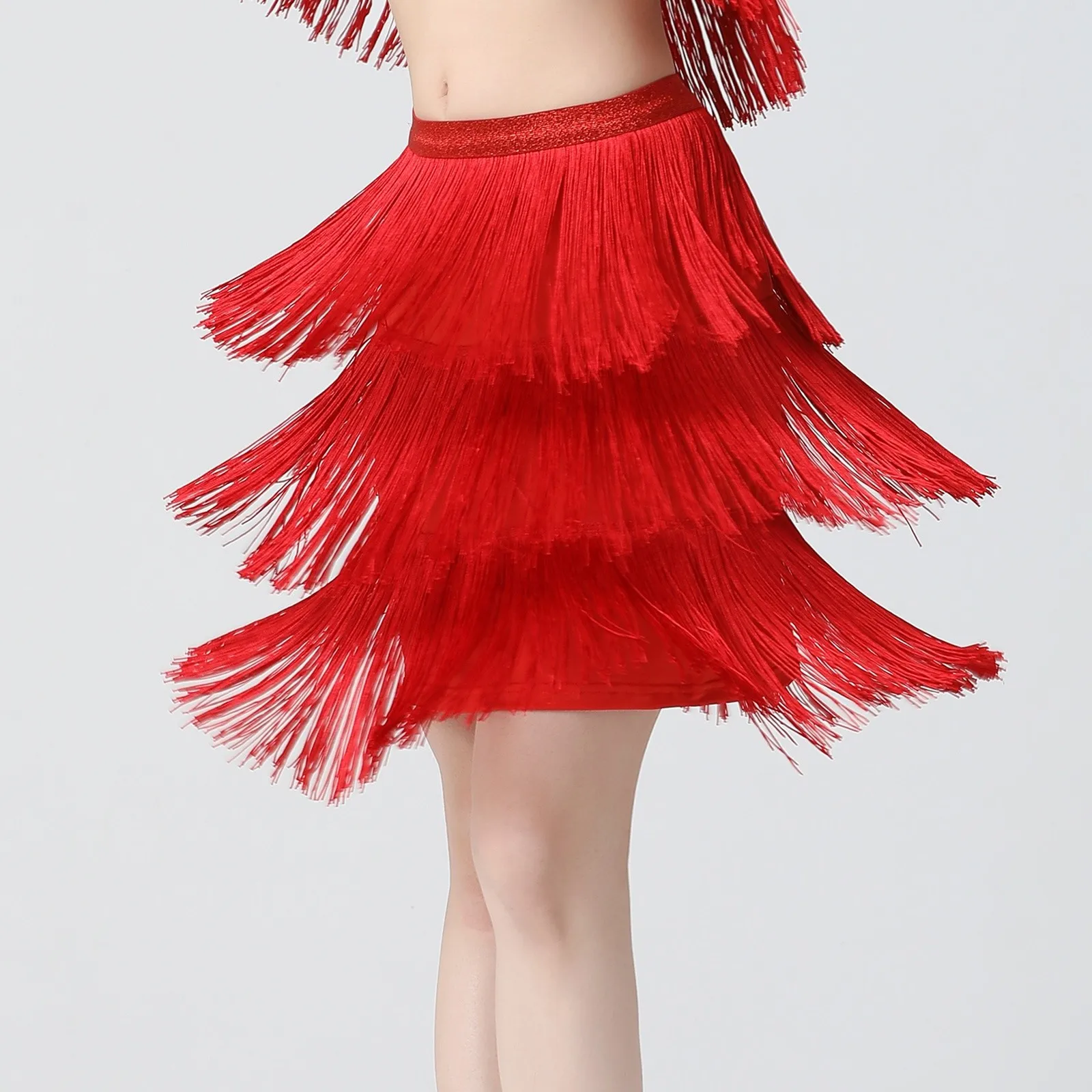 Sexy Women Sequin Tassel Tutu Skirt Rave Fringe Belly Dance Hip Scarf Wrap Skirt Club Mini Skirt Club Party Clothing Stage Show