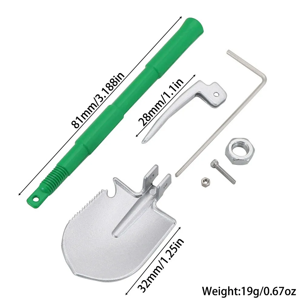 模擬金属シャベル装飾 1/10 1/8 Rc 追跡車両軸 Scx10 90046 D90 Yikong Rgt Redcat Trax/as Trx4 ディフェンダー