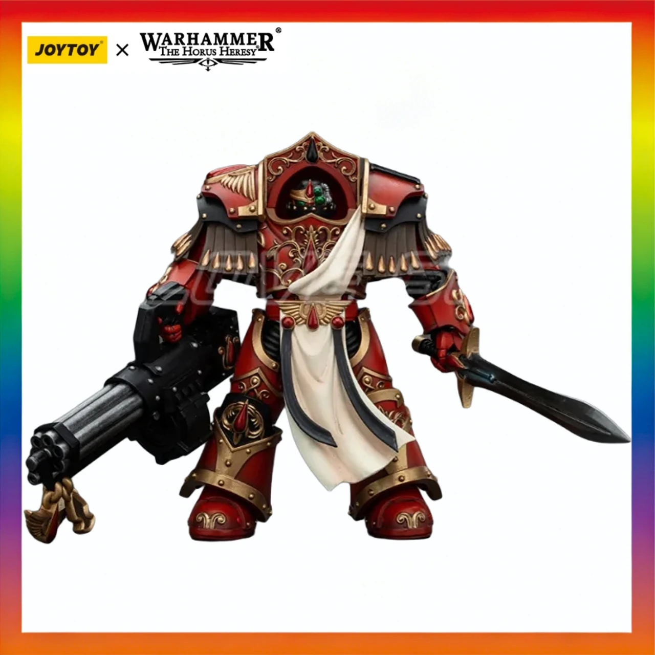 

In Stock Original JOYTOY 40K Blood Angels Crimson Paladins SquadCrimson Paladin with Lliastus Assault Cannon 1/18 Action Figure