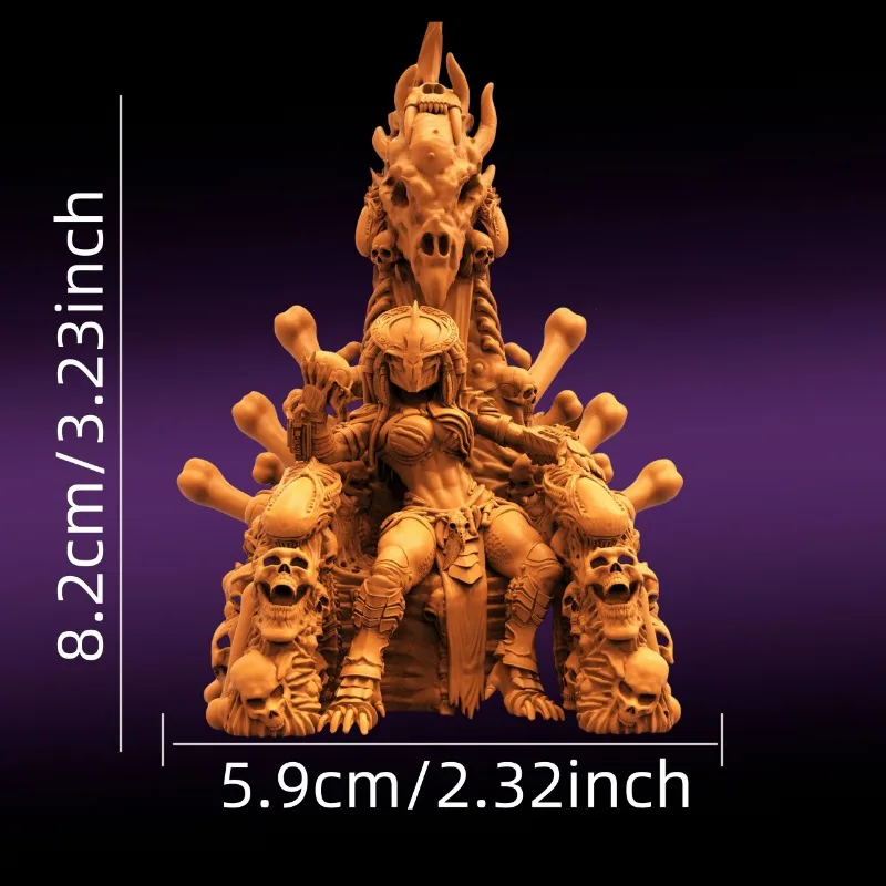 Raven Queen Hunter Skull Throne - 3D เรซิ่น Miniature Figurine, ABS Crafted, เหมาะสําหรับตกแต่งห้องและนักสะสมมากกว่า 14