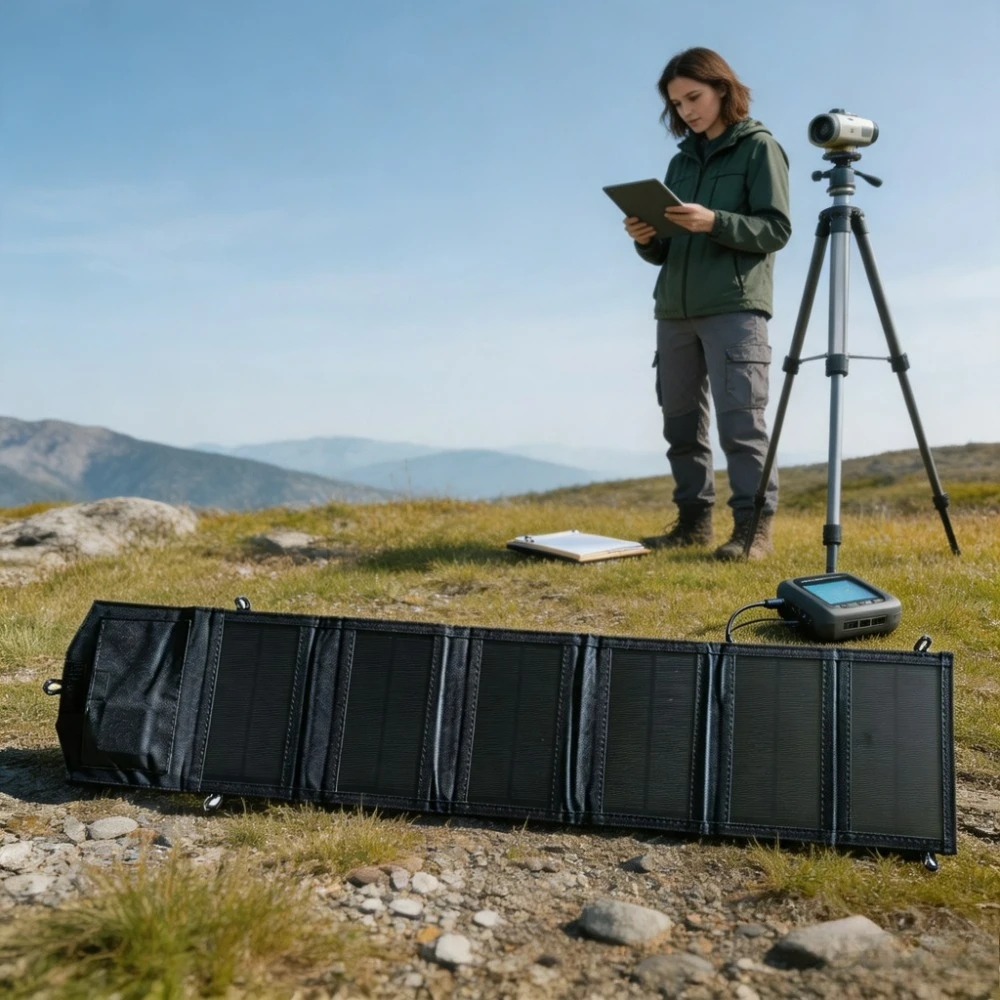 100W 25W Portable Waterproof Foldable Solar Panel Charger Dual USB Solar Power Bank for Outdoor Camping Hiking Climbing RV