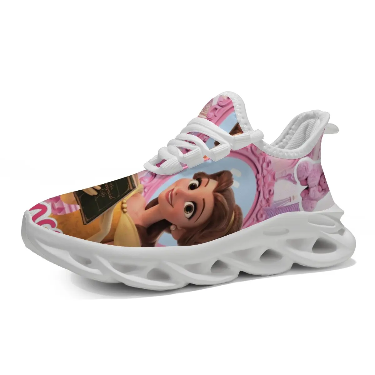 

Детские легкие удобные спортивные кроссовки Disney Belle, детская уличная повседневная обувь, легкие кроссовки для бега и ходьбы