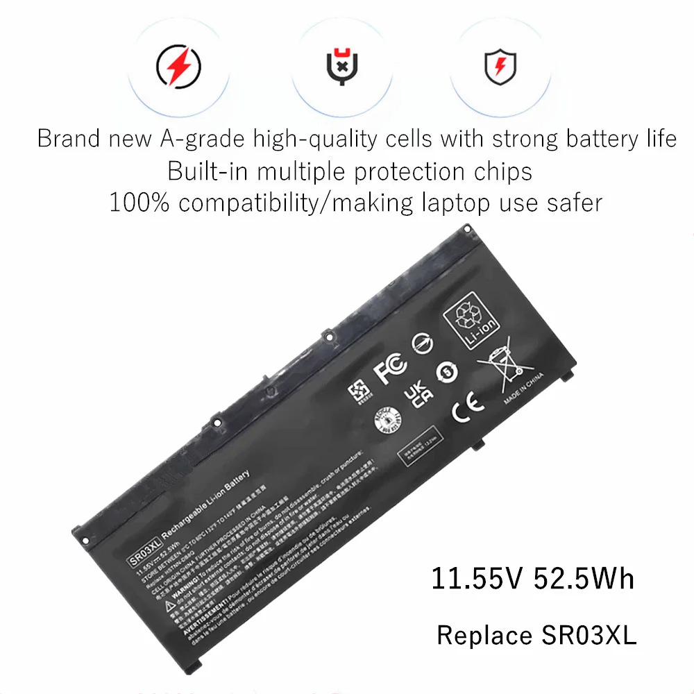 SR03XL Laptop battery For HP Envy x360 15-cn0000 15-cp0000 17-bw0000 HSTNN-DB8Q L08934-2B1 HSTNN-IB8L L08934-1B1 L08855-855