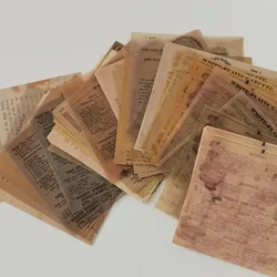 Vintage Junk Journal Planner Material Paper Retro Old Newspaper Letters Text Background Paper Decorative DIY Craft Photo Album