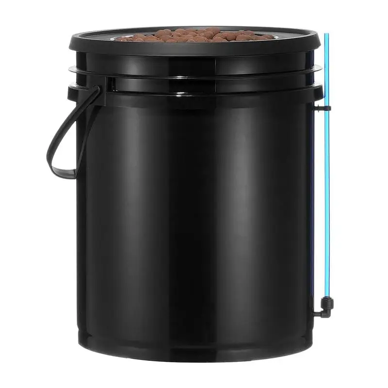 Système de culture hydroponique, kit de culture profonde recirculante RDWC avec goutteur supérieur, 4 sites et 1 réservoir, comprend une pompe à air et un indicateur de niveau pour les légumes-feuilles