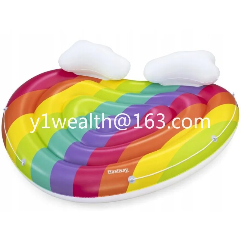 Water parent-child yacht inflatable floating bed watermelon floating air cushion adult floating swimming ring