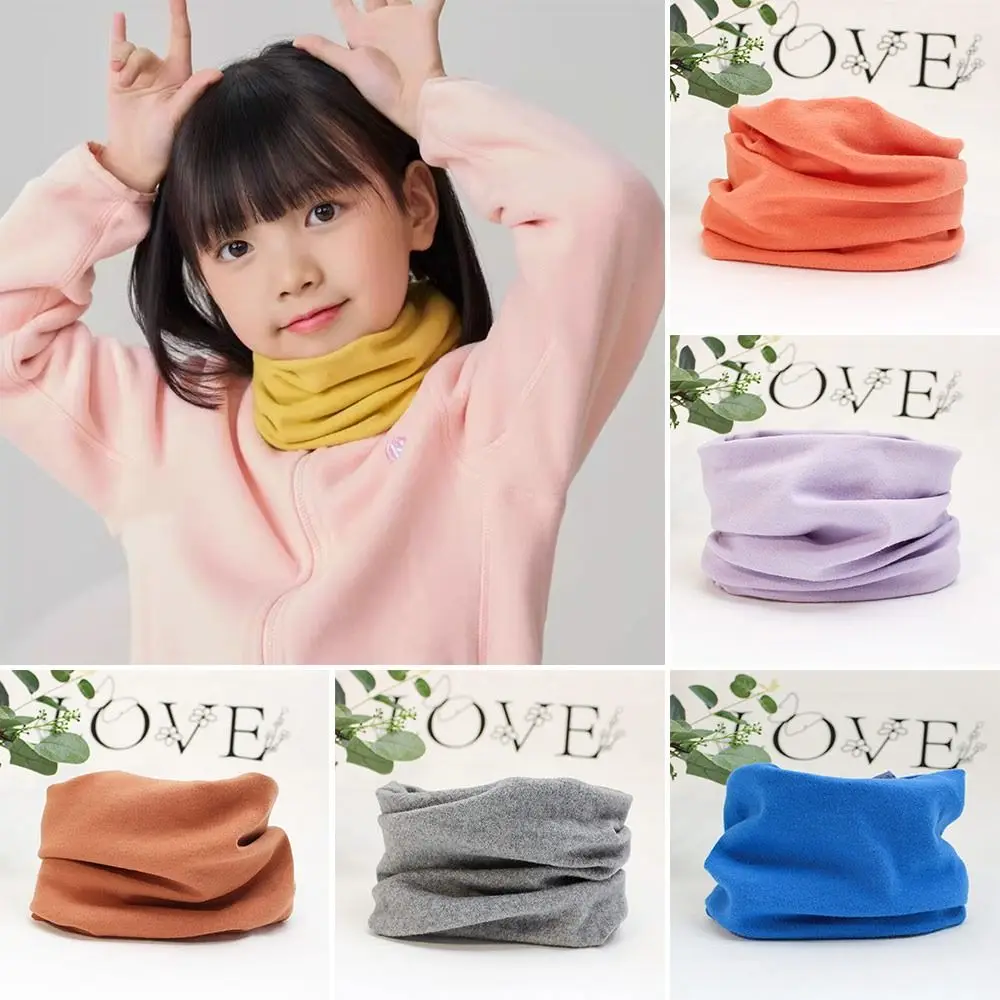 1-12 Years Old Cotton Kids Winter Scarf Elastic Cute Children Neck Warmer Warm Windproof Knitted Scarves for Baby Boys Girls