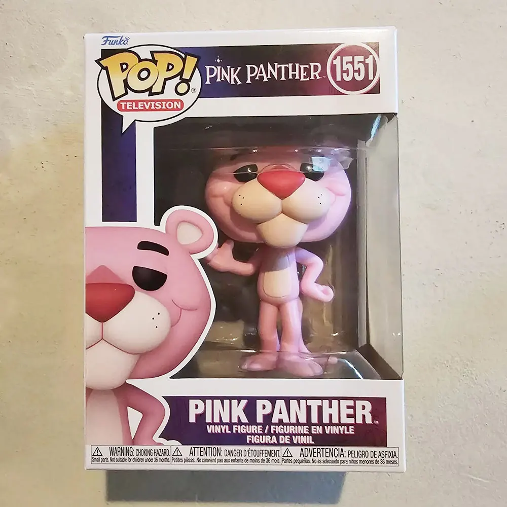 Funko Pop#1551 Anime Pink Panther Model Toys Cartoon Action Figures Collectible Figureine Doll Limited Edition Kids Toys Gifts