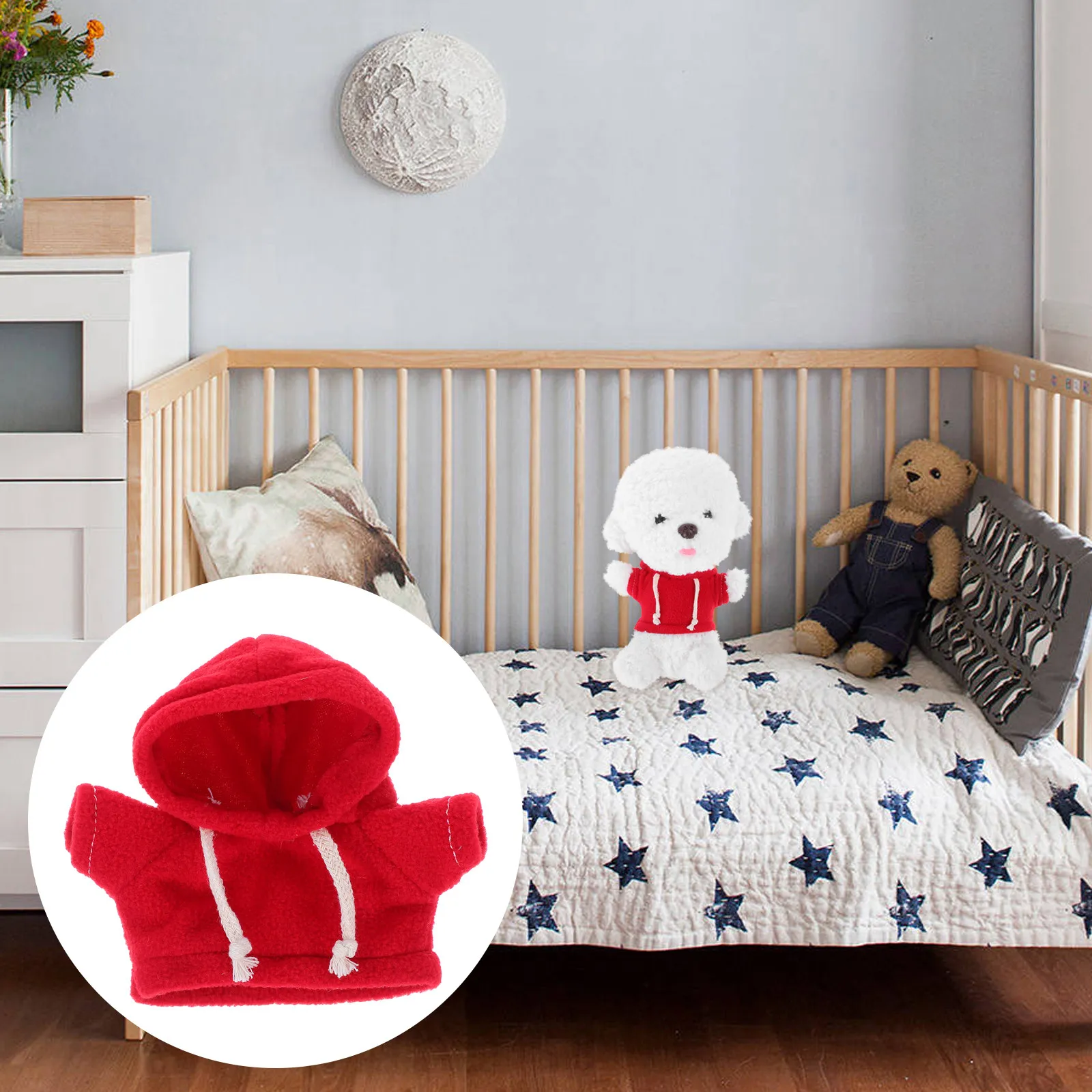 

1 Piece Hoodie Outfit for Stuffed Bears and Small Animals Soft Comfortable Interchangeable Clothing for Creative Play Collectors
