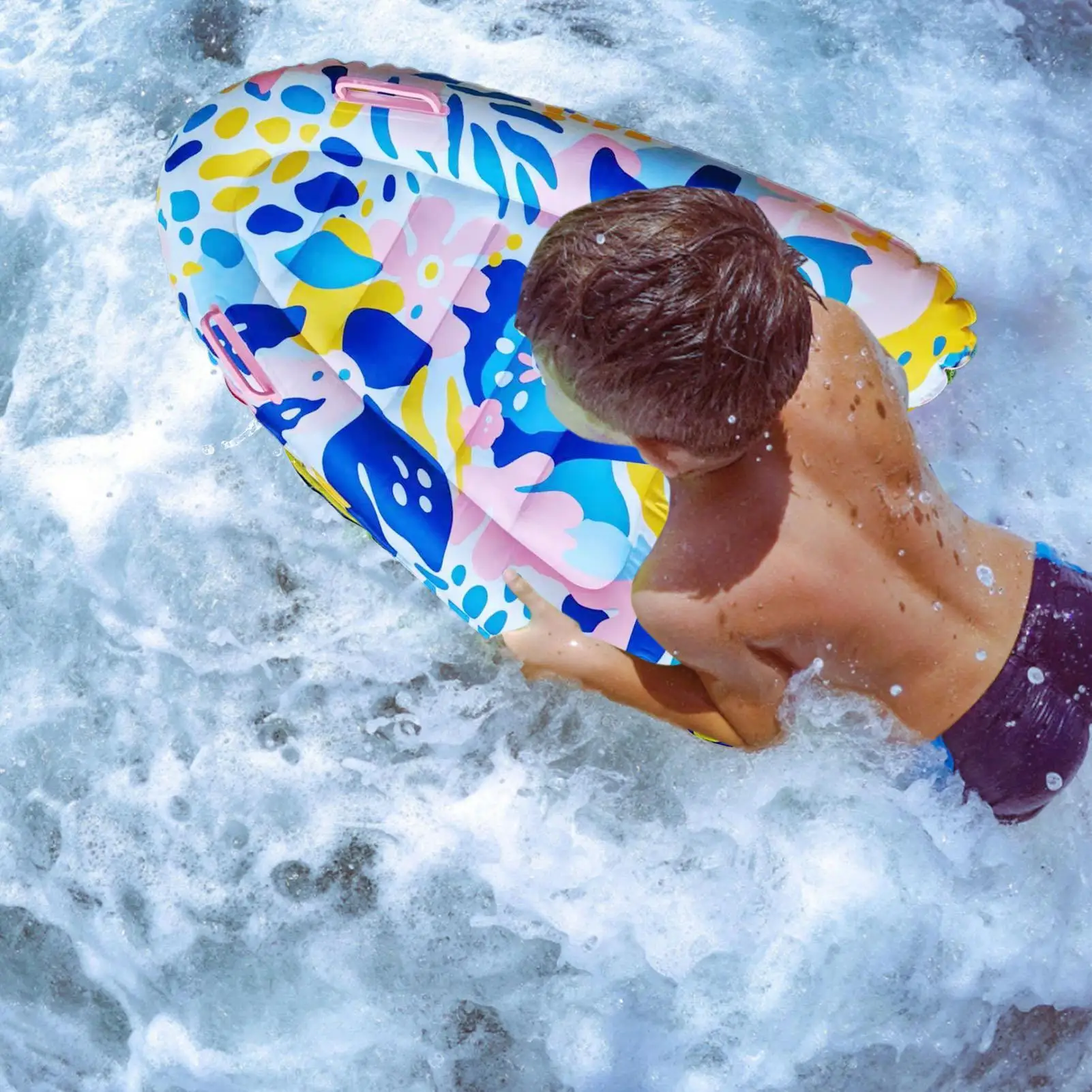 

Надувная доска для серфинга из ПВХ с ручкой, плавающая доска для серфинга, складная доска для серфинга, летняя доска для пляжного плавания, плавающая