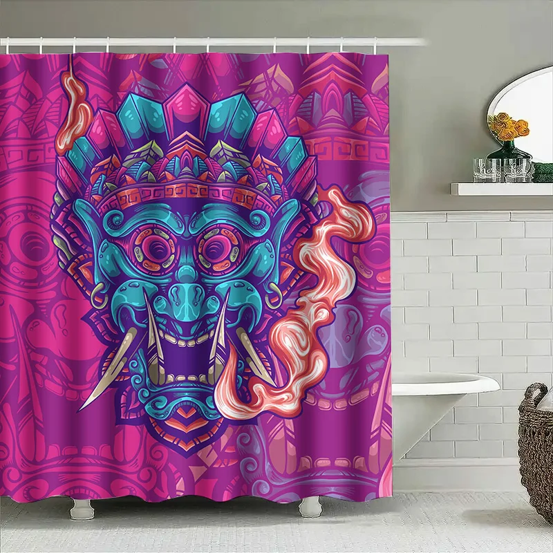 

Tuniu психоделический дракон занавеска для душа узор уникальный аниме искусство декор для ванной комнаты настенный художественный декор комнаты