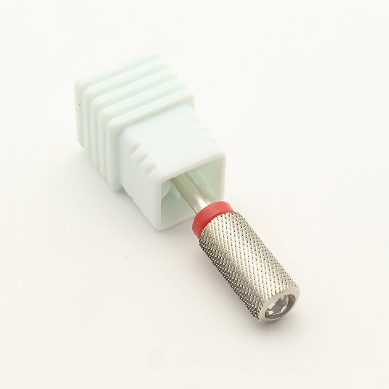 New Silver! Quality 6.5mm Diamond Big Round Top Barrel Original Tungsten Steel Carbide Manicure Nail Drill Bit File Accessories