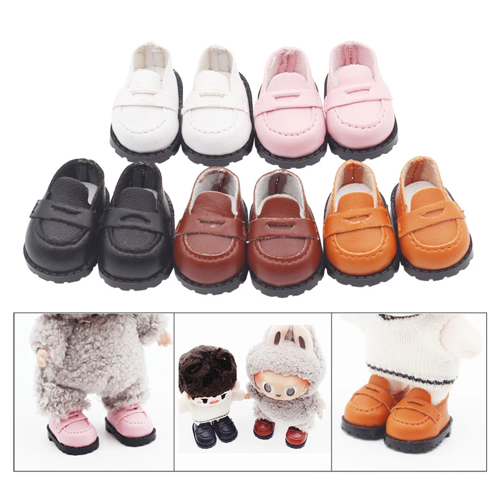 3.8cm Leather PU Shoes Cotton Dolls Shoes Boots Toys Casual Sports Shoes DIY Doll Accessories Doll Toys for 17cm LABUBU