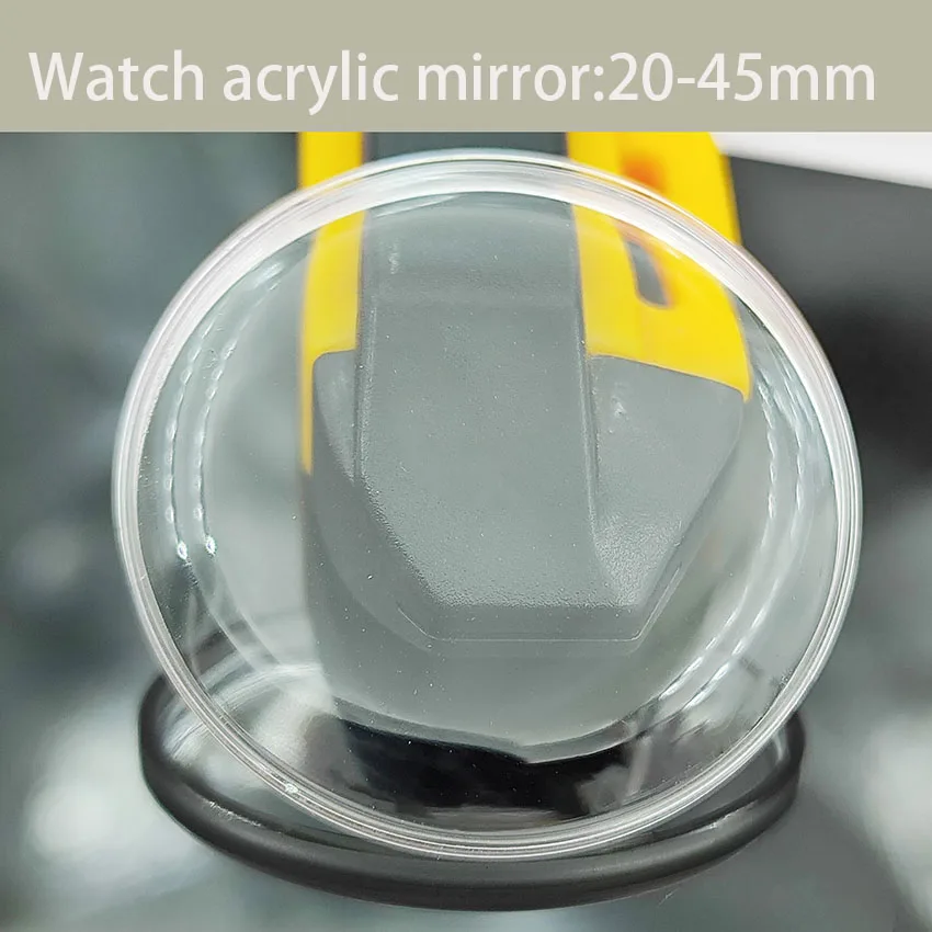 غطاء مطاطي عالي الشفافية على الطراز القديم، قناع ساعة أكريليك، مرآة ملحقة للساعة مقاس 37-45 مم