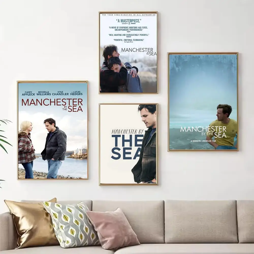 Refined Movie Manchester by the Sea Poster Chic Art Poster Self-Adhesive No Glue Residue for Bedroom Hallway