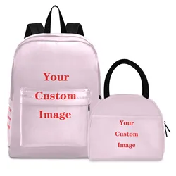 2022 New Children School Bags 2pcs Set Kids Custom pattern Backpack Boys Girls Schoolbag Baby Toddler Bag Mochila Infantil