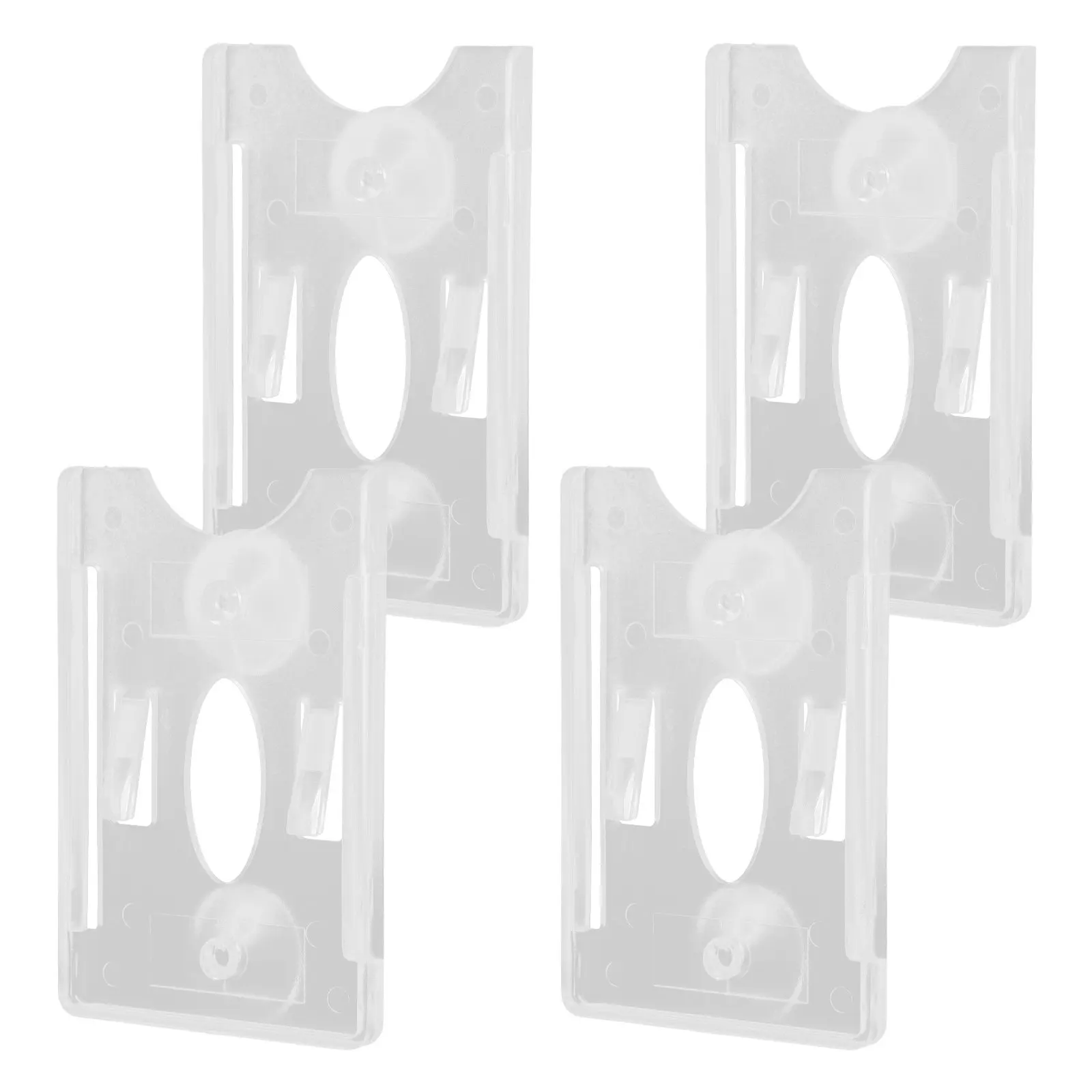 4 Pcs Windscreen Card Holder Id Tag for Windshield Badge Plastic Clear Fuel Vehicle Cars