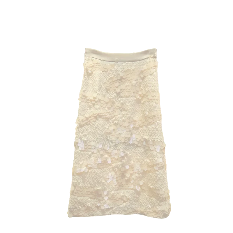 

High Waist A-Line Skirt iny Sequins Bodycon Par Wear Ele Simple Sle for Young Women Spring Season
