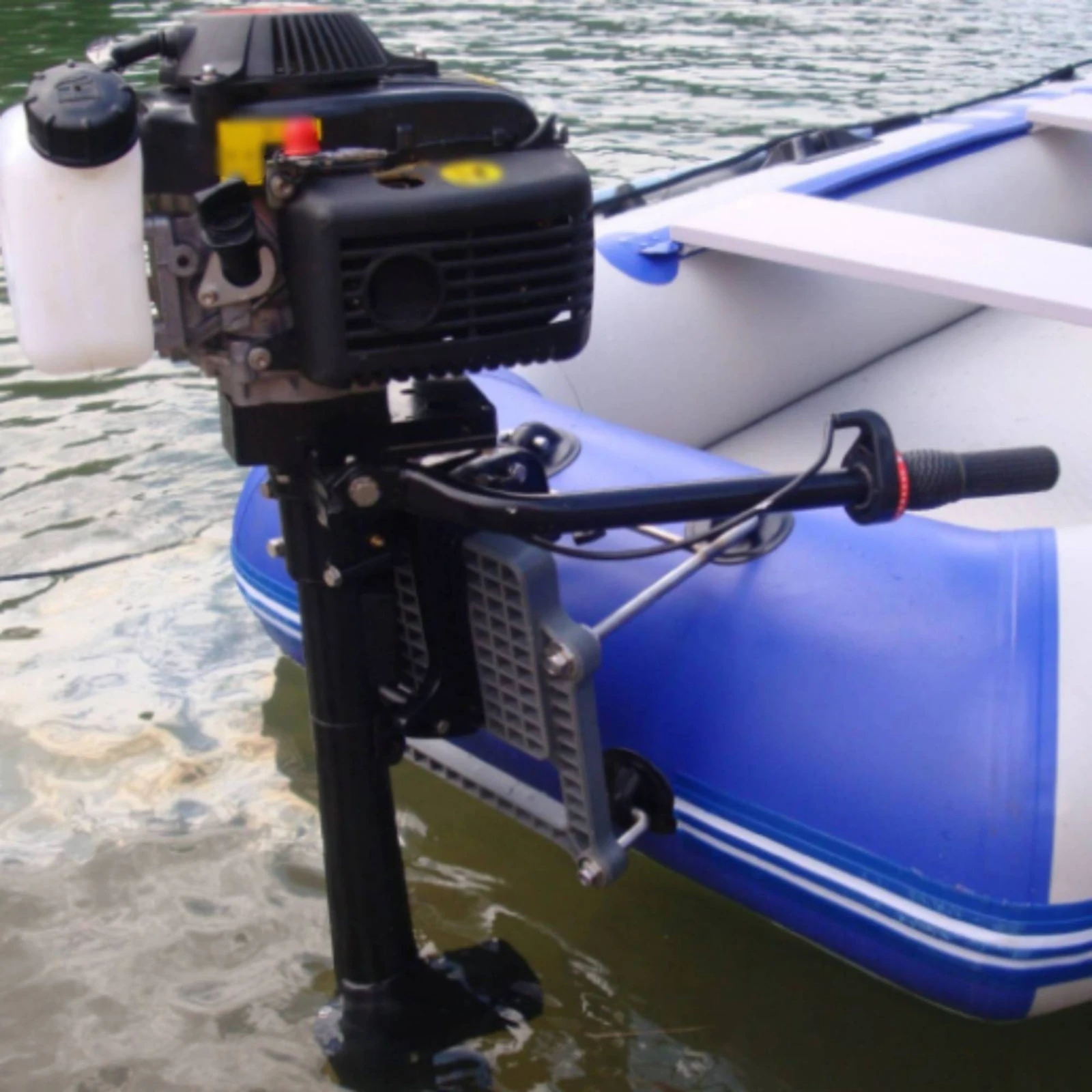 Transom Mounting Bracket with Fasteners Molded Outboard Motor Bracket Boat Motor Mount with Wrench Compact Long-Lasting