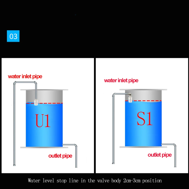 304 Stainless Steel Float Valve Water Tank 1/2\