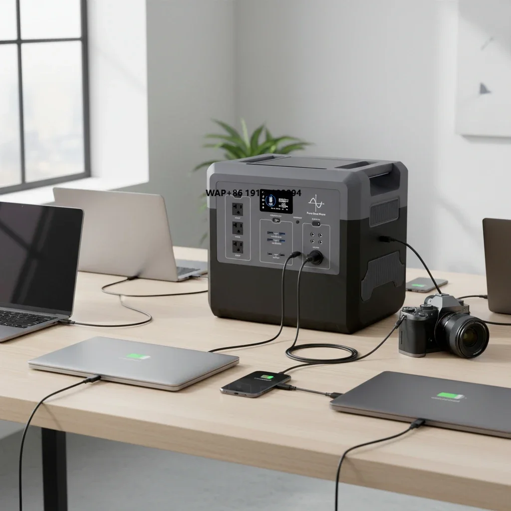 2400W Portable Power Station 2kWh Lifepo4 with BMS Management Pure Sine Wave Inverter for Emergency Power Supply Anywhere