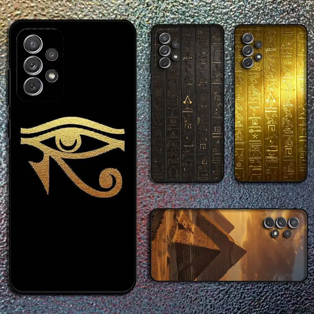 

A-Ancient E-Egypt Art Phone Case For Samsung S 25,24,23,22,30,21,10,9,Ultra,Plus,Lite,FE,4,5G Black Soft Case