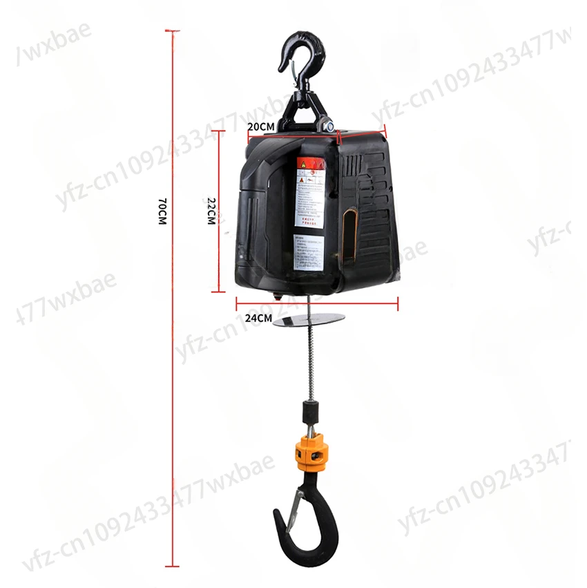 500KG portable electric hoist, manual winch, traction block, electric steel wire, hoist, 220V/110V tow rope