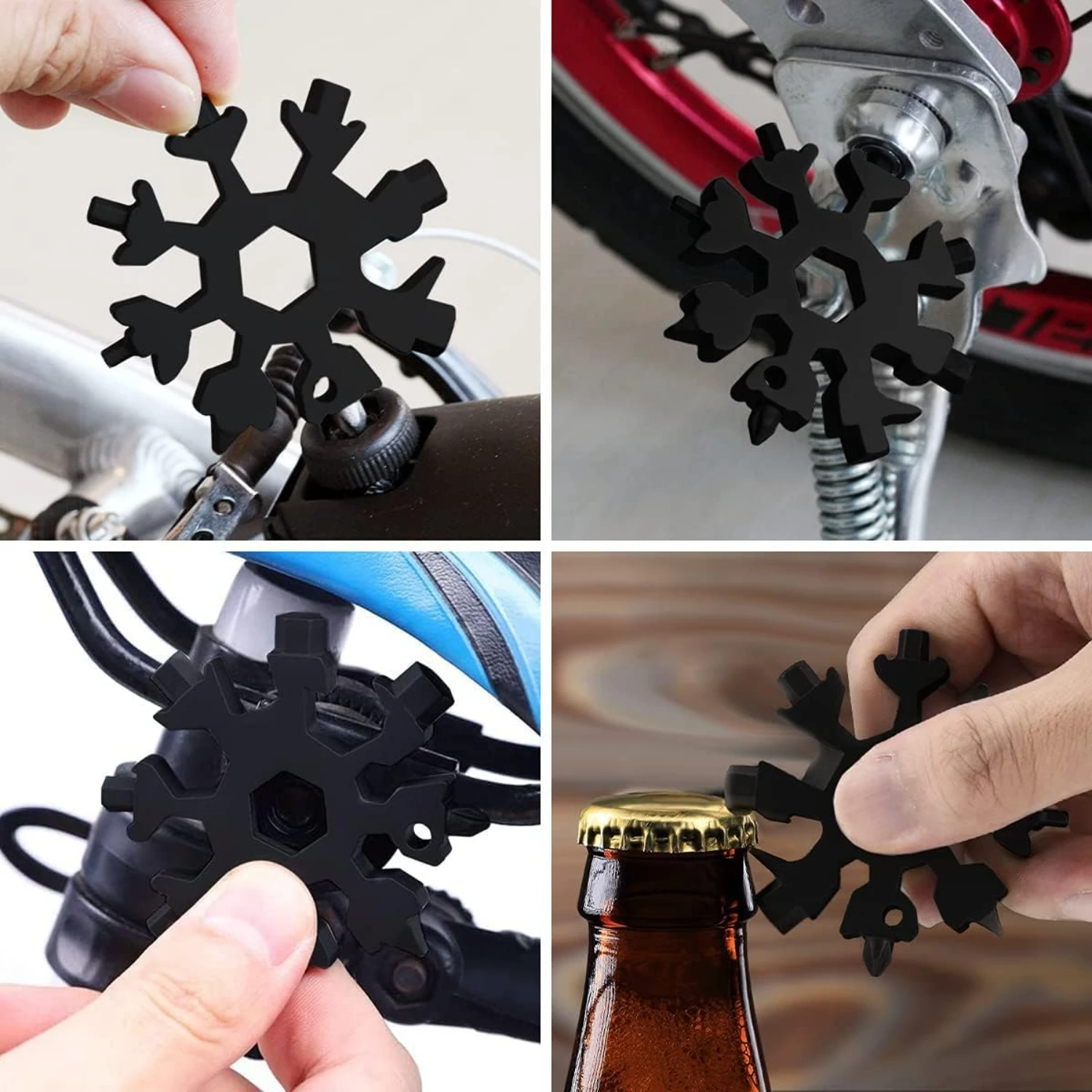 Multitool เกล็ดหิมะ 18-in-1 ที่เจ๋งและไม่ซ้ําใคร - ของขวัญคริสต์มาสที่สมบูรณ์แบบสําหรับผู้ชาย อุปกรณ์ตั้งแคมป์ที่ยอดเยี่ยมสําหรับสามีและคุณปู่ -