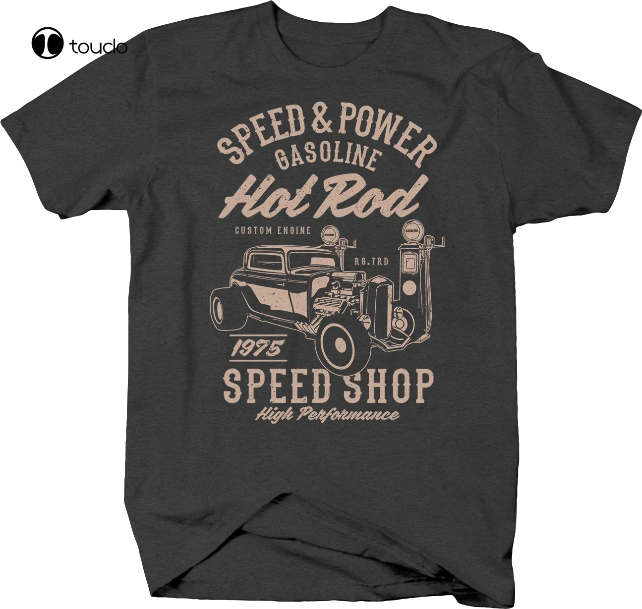 Hot Rod Speed And Power Gasoline Gas Station 1975 Speed Shop Tshirt Custom Aldult Teen Unisex Digital Printing Fashion Funny New