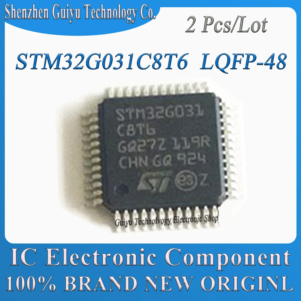 2 Pcs/Lot STM32G031C8T6 STM32G031C8 STM32G031 STM32G STM32 STM LQFP-48 IC MCU Chip