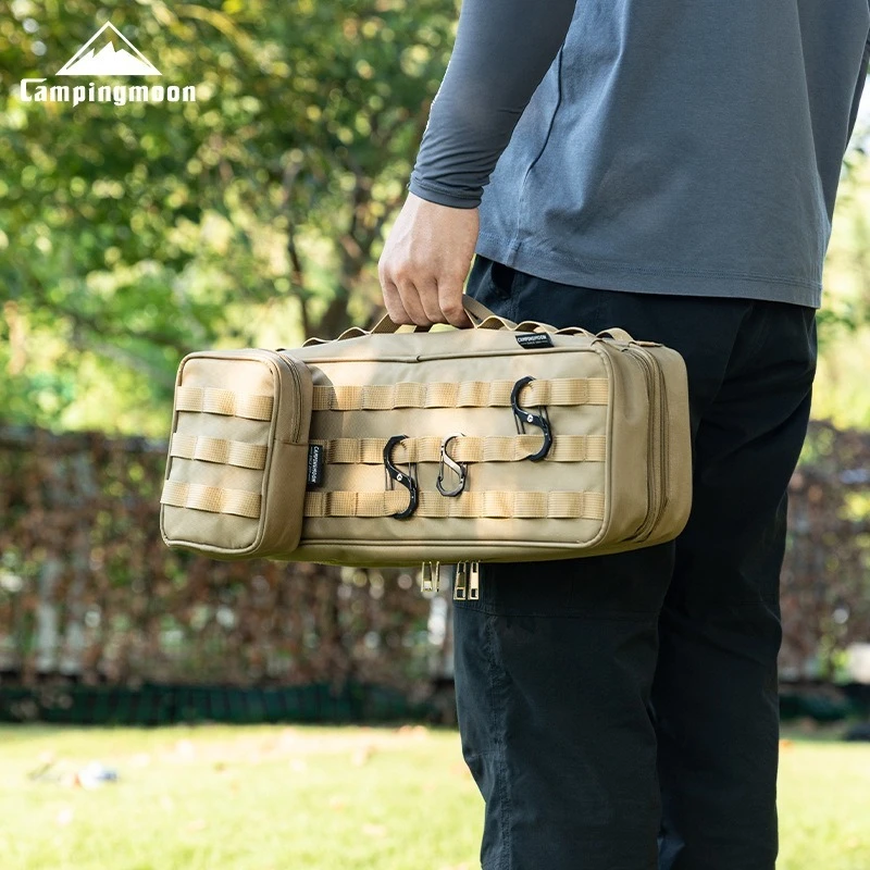 

CAMPINGMOON BK-40 уличная черная водонепроницаемая многофункциональная большая двухслойная тактическая сумка для кемпинга портативная сумка для хранения